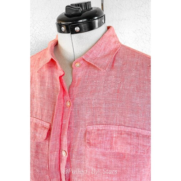 JONES & CO | JONES NEW YORK Sleeveless Red Linen Tunic Top - Size M - NWT - Picture 6 of 15